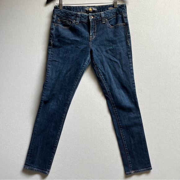 Lucky Brand Lola Skinny Dark Blue Denim Jeans Sz 29 - Picture 1 of 14